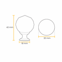 Ver imagem 4 de Puxador Bola Cristal Cromado 30 Mm Mark