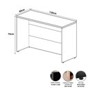 Ver imagem 3 de Balcão de Atendimento Recepção 120 cm Reto Baixo F5 Office Cor:Nogal com Preto