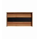 Ver imagem 4 de Balcão de Atendimento Recepção 120 cm Reto Baixo F5 Office Cor:Nogal com Preto
