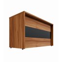 Ver imagem 2 de Balcão de Atendimento Recepção 120 cm Reto Baixo F5 Office Cor:Nogal com Preto