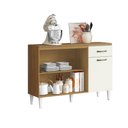 Ver imagem 3 de Balcão com Tampo 1,20 3 Porta 1 Gaveta Aramóveis Atenas Atacama com Off White