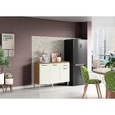 Ver imagem 2 de Balcão com Tampo 1,20 3 Porta 1 Gaveta Aramóveis Atenas Atacama com Off White