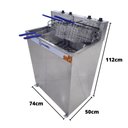 Ver imagem 2 de Fritadeira Elétrica Profissional Água e Óleo 15kw Cubas 36L e 18L 220v