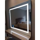 Ver imagem 3 de Espelho Led 100x50 3 Cor Fria Neutra Quente Iluminação Jateado 1,00 X 0,50 horizontal ou vertical