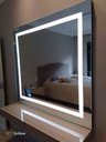 Ver imagem 3 de Espelho Led 100x50 3 Cor Fria Neutra Quente Iluminação Jateado 1,00 X 0,50 horizontal ou vertical