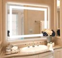 Ver imagem 2 de Espelho Led 100x50 3 Cor Fria Neutra Quente Iluminação Jateado 1,00 X 0,50 horizontal ou vertical