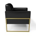 Ver imagem 4 de Kit 2 Poltronas Base Industrial Alta Dourado Marisa Corano D03 - D’Rossi Preto