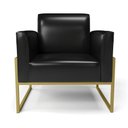 Ver imagem 3 de Kit 2 Poltronas Base Industrial Alta Dourado Marisa Corano D03 - D’Rossi Preto