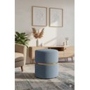 Ver imagem 1 de Puff Cinta no Meio Decorativa Azul Linho