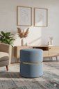 Ver imagem 1 de Puff Cinta no Meio Decorativa Azul Linho