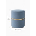 Ver imagem 2 de Puff Cinta no Meio Decorativa Azul Linho