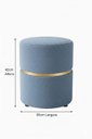 Ver imagem 2 de Puff Cinta no Meio Decorativa Azul Linho