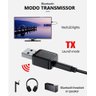 Adaptador Usb 2Em1 Bluetooth 5.0 Transmissor Receptor P2 - 5