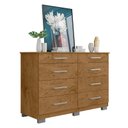 Ver imagem 4 de Guarda Roupa Casal Prime 1684 Cômoda 8050 e Multiuso 6020 Freijó Baunilha - Araplac