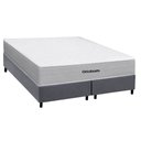 Ver imagem 1 de Cama Box com Colchão Queen Corano Gray Plenno Molas Ensacadas Cinza Ortobom 158cm