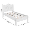Ver imagem 4 de Cama Solteiro com Estrado em Mdf e Colchão Branco Carmolar