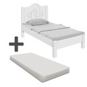 Ver imagem 2 de Cama Solteiro com Estrado em Mdf e Colchão Branco Carmolar