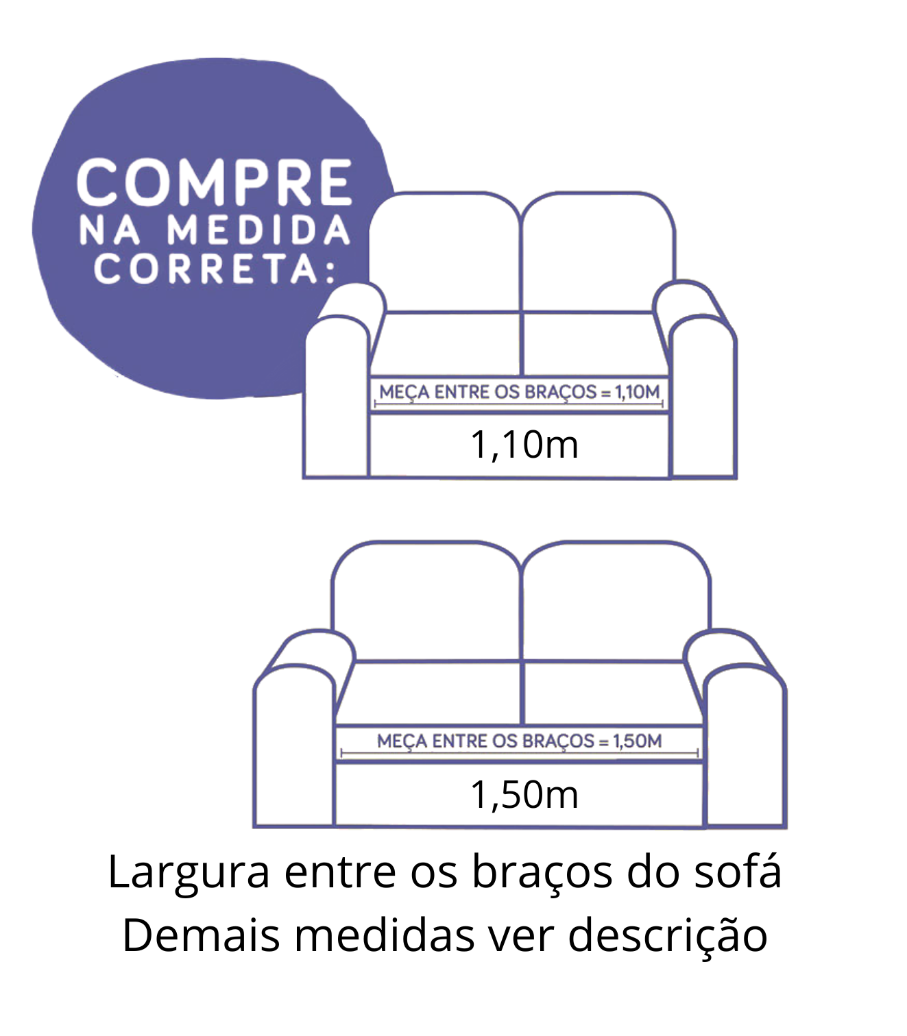Jogo de capa sofá padrão 2 e 3 lugares matelado com bolso lateral cor caqui - 2