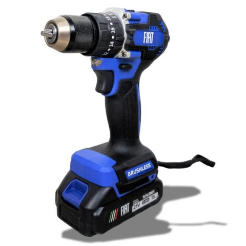 Parafusadeira Furadeira Impacto Fiat Pft-40 21v Brushless 40nm com 2 Baterias 2ah Kit 25 Peças
