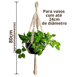 Suporte de Plantas em Macramê - Modelo: MASC-G - 2
