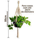 Ver imagem 2 de Suporte de Plantas em Macramê - Modelo: MASC-G