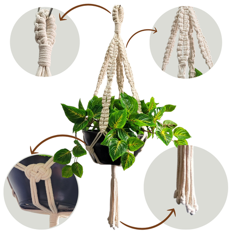 Suporte de Plantas em Macramê - Modelo: MASC-G