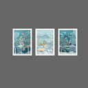 Ver imagem 1 de Tríptico - Quadros Decorativos Floral Natureza Grande:Branco