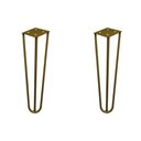Ver imagem 1 de Kit 2 Pés de Metal 25 CM Hairpin Legs Rack e Puffs Dourado Nay Multicoisas Pés de Metal Hairpin Legs