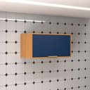 Ver imagem 1 de Armário Aéreo Cozinha 70 Cm Domus 1 Porta Nogal/royal - Hecol Móveis