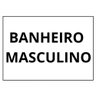 Placa Sinalização 1-2 Oficio Banheiro Masculino Mdf Branco - 1