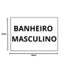 Placa Sinalização 1-2 Oficio Banheiro Masculino Mdf Branco - 3