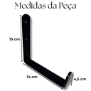 Ver imagem 2 de Suporte de Parede Decorativo Tipo U Multiuso Aço Resistente Gancho Moderno Mangueira Escada