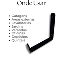 Ver imagem 3 de Suporte de Parede Decorativo Tipo U Multiuso Aço Resistente Gancho Moderno Mangueira Escada