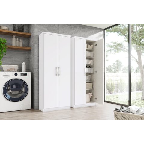 Guarda-roupa Multiuso Margarida 02 Pts. Branco - Henn
