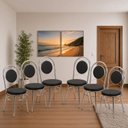 Ver imagem 1 de Conjunto 6 Cadeiras para Cozinha Debrum Cromado/Preto