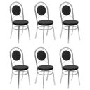 Ver imagem 3 de Conjunto 6 Cadeiras para Cozinha Debrum Cromado/Preto