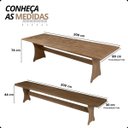 Ver imagem 2 de Kit Conjunto Mesa Rústica com 2 Bancos França 2m Rústico