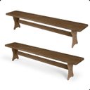 Ver imagem 5 de Kit Conjunto Mesa Rústica com 2 Bancos França 2m Rústico
