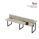 Ver imagem 6 de Plataforma Dupla Escrivaninha Tub Corporativa Light 4 Lugares 240cm Industrial Castanheira Natural e Preto Cinza/Marrom