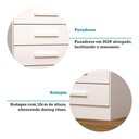 Ver imagem 4 de Cômoda 100% Mdf 4 Gavetas Jéssica Acp Móveis Branco