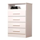 Ver imagem 1 de Cômoda 100% Mdf 4 Gavetas Jéssica Acp Móveis Branco