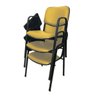 03 Cadeiras Universitárias Linha Hotel Auditório Amarelo - 1
