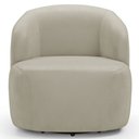 Ver imagem 5 de Sofá 3 Lugares 205cm com Poltrona Giratória Orgânica Heidy F04 Veludo Bege - Lyam Decor