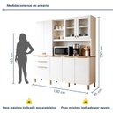 Ver imagem 3 de Armário para Cozinha Completa 7 Portas 3 Gavetas Apolo Branco