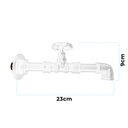 Ver imagem 6 de Torneira Design Industrial Clássica Luxo PVC 1/2" Parede - Madareli Branco
