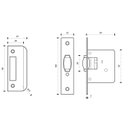 Ver imagem 2 de Fecho Trinco Rolete sem Chave Inox Escovado Lockwell