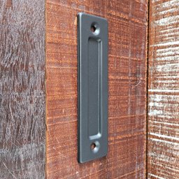 Puxador Duplo Polux Preto Fosco Porta de Correr Madeira Embutir 300mm - 5