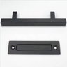 Puxador Duplo Polux Preto Fosco Porta de Correr Madeira Embutir 300mm - 3