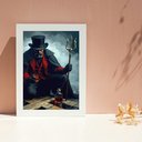 Ver imagem 1 de Quadro Exu 7 Encruzilhadas 33x24cm - com Vidro:moldura Preta