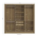 Ver imagem 2 de Roupeiro 3 Portas de Correr 2 Gavetas M570 Linha Dormitórios Kappesberg